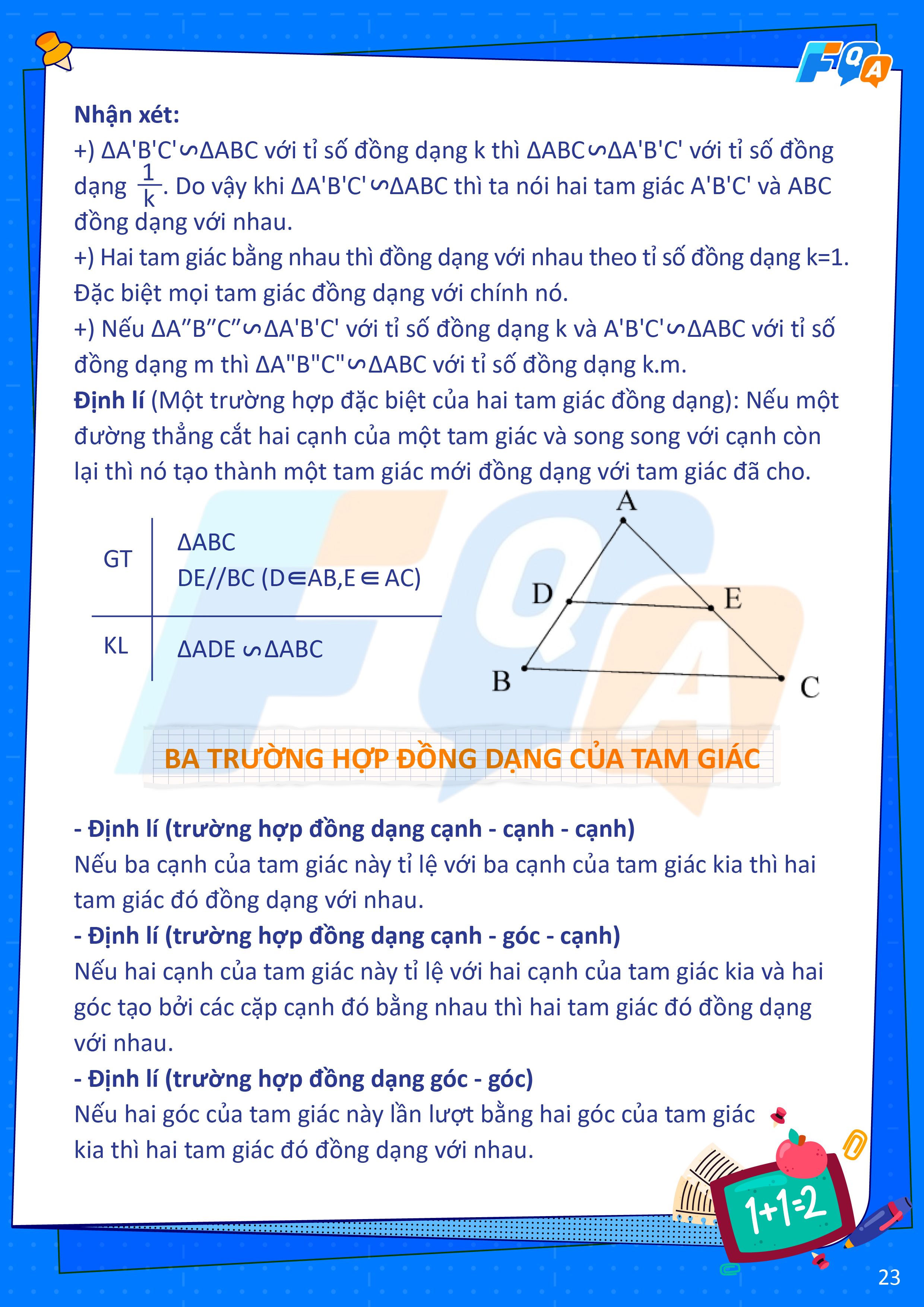 chứng minh tam giác đồng dạng