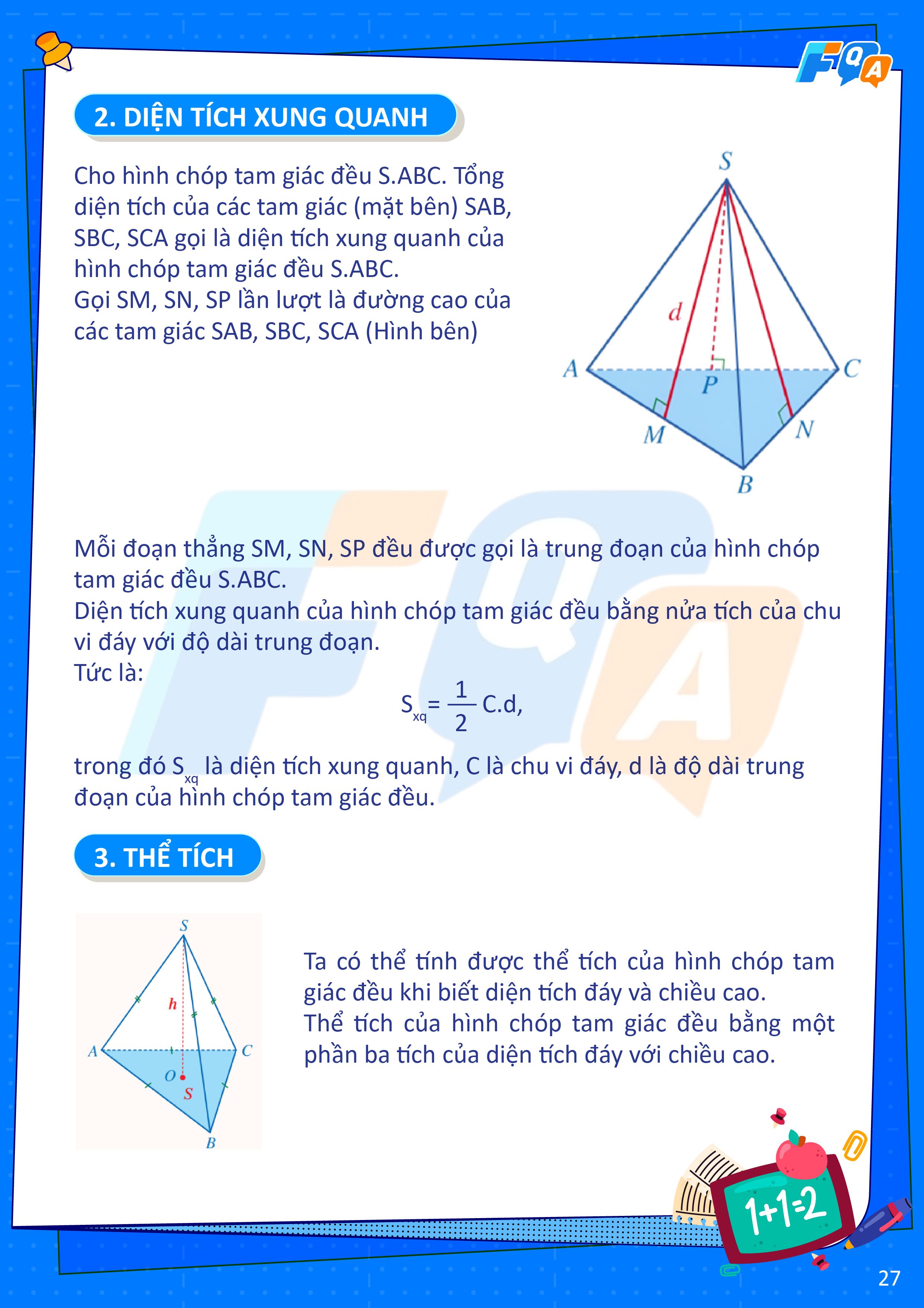 tính diện tích xung quanh toán 8