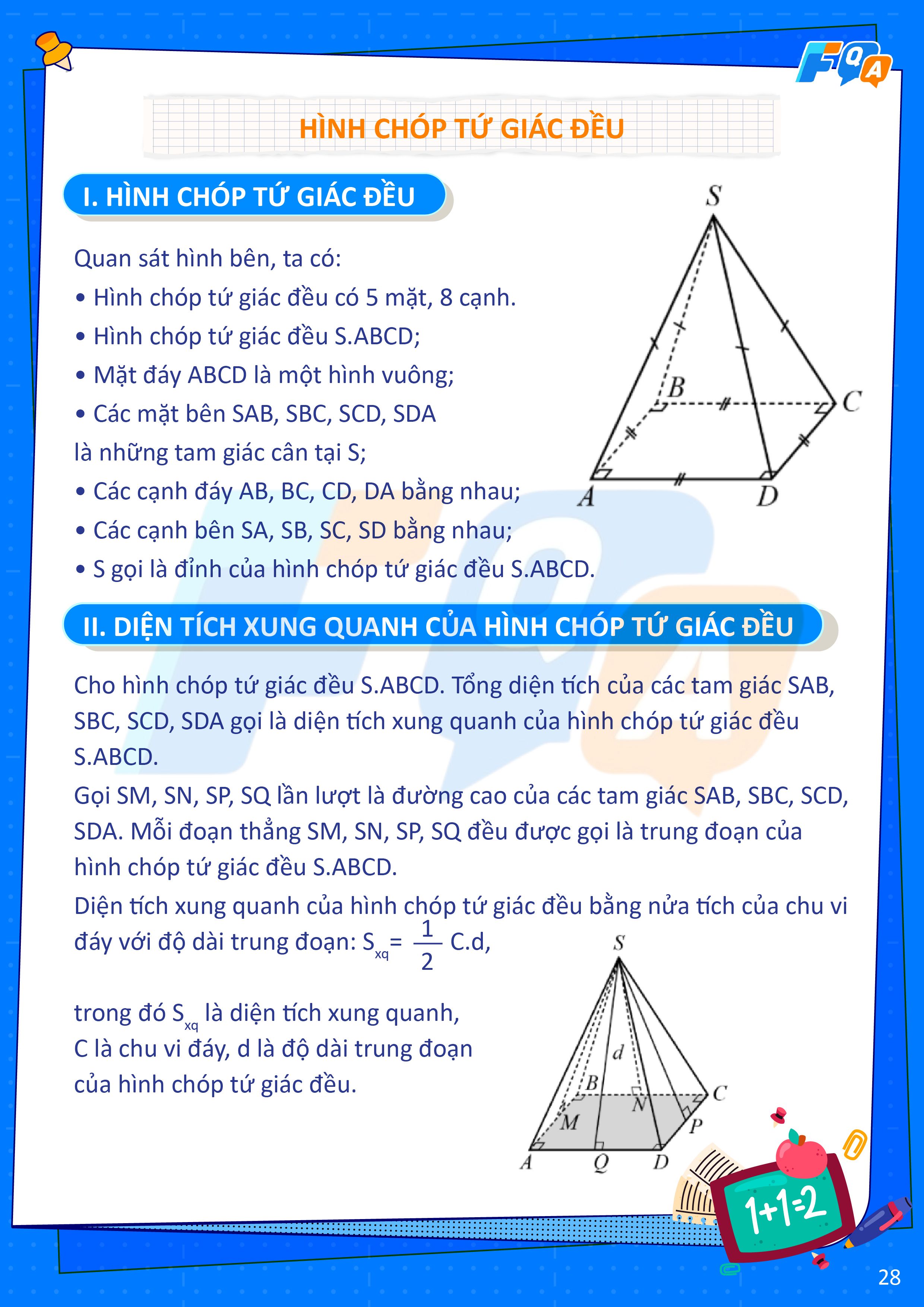 hình chóp tứ giác đều