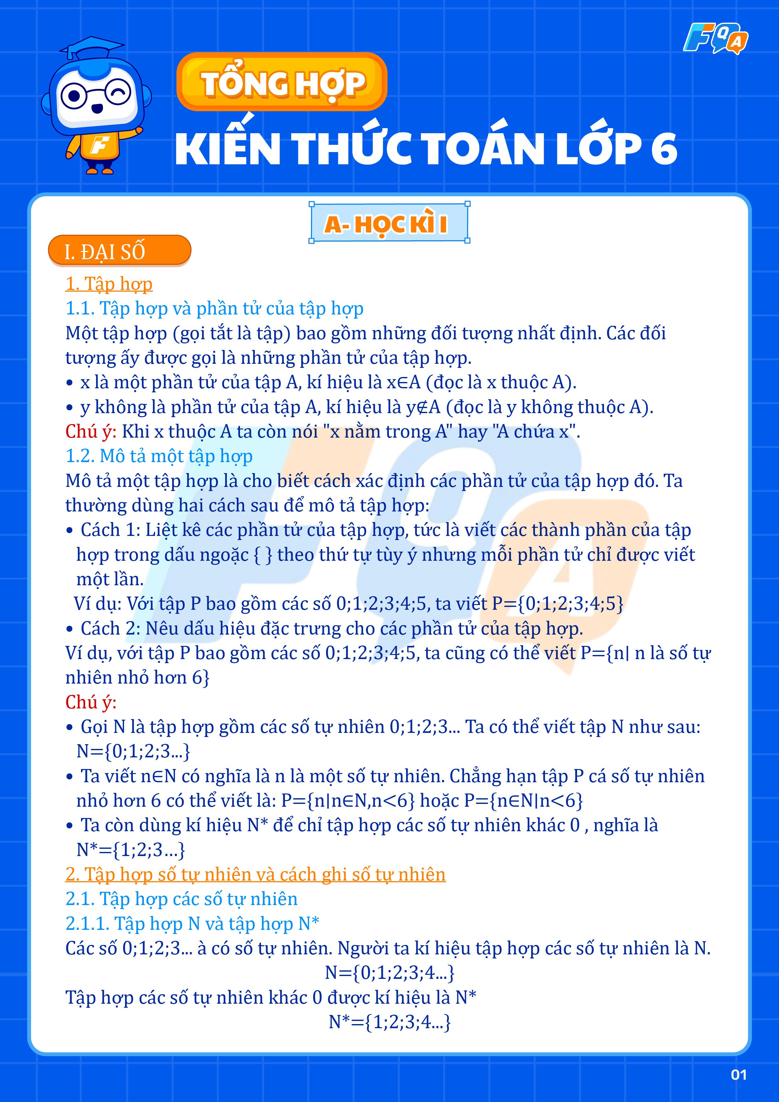 tập hợp trong toán 6