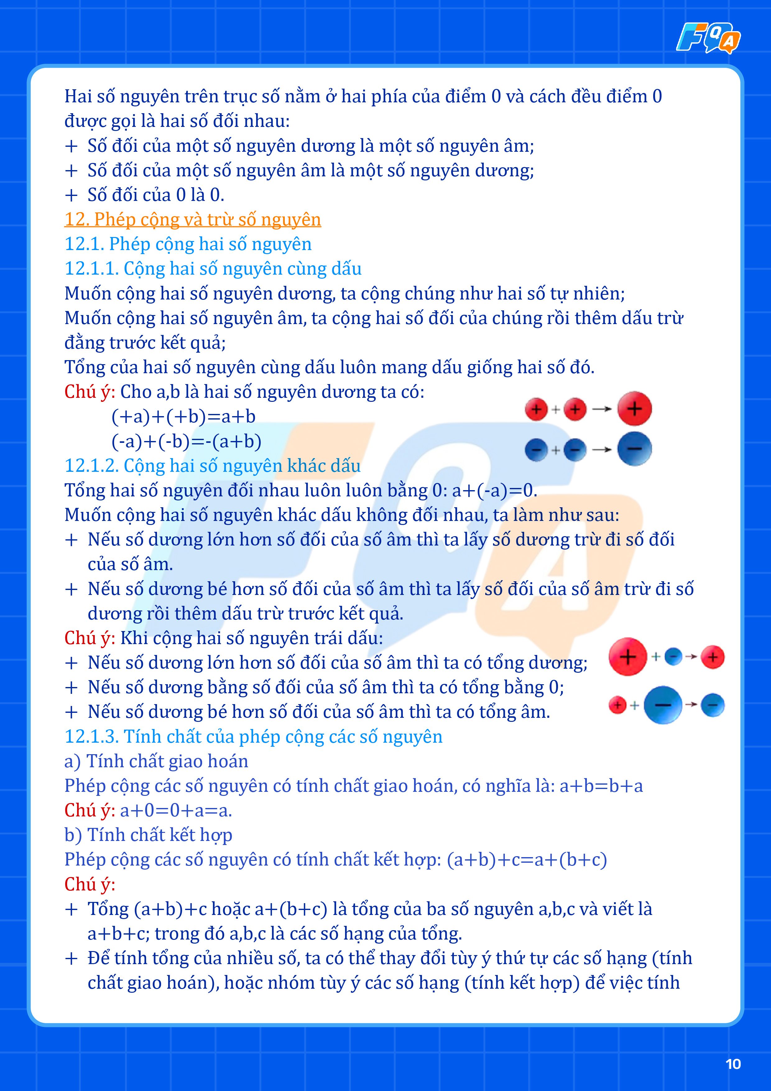 phép cộng trừ số nguyên