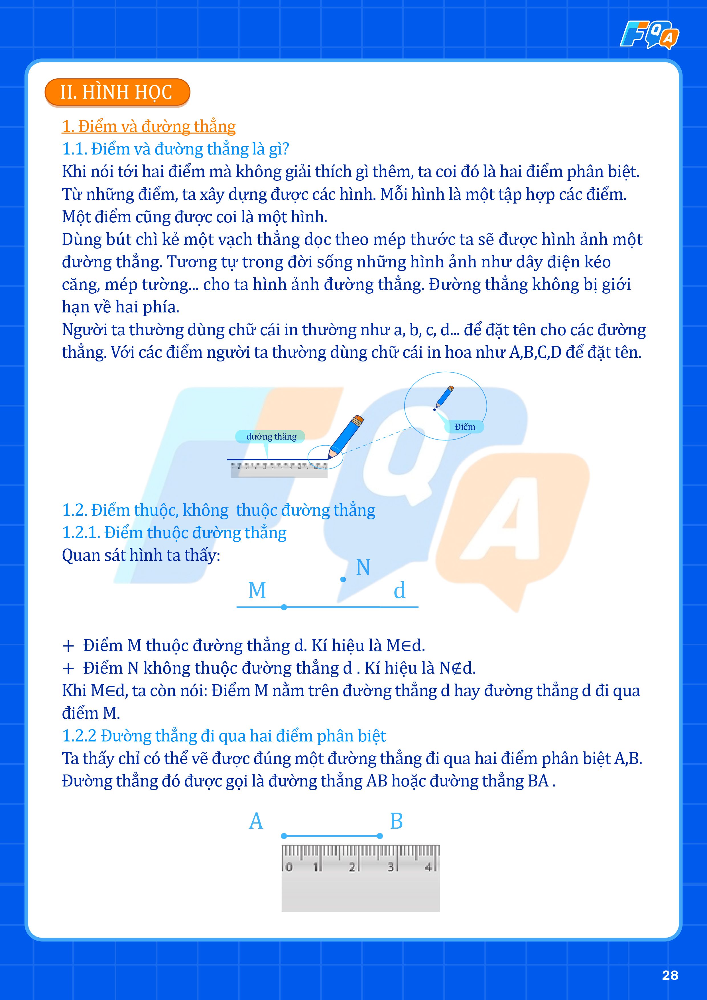 điểm và đường thẳng