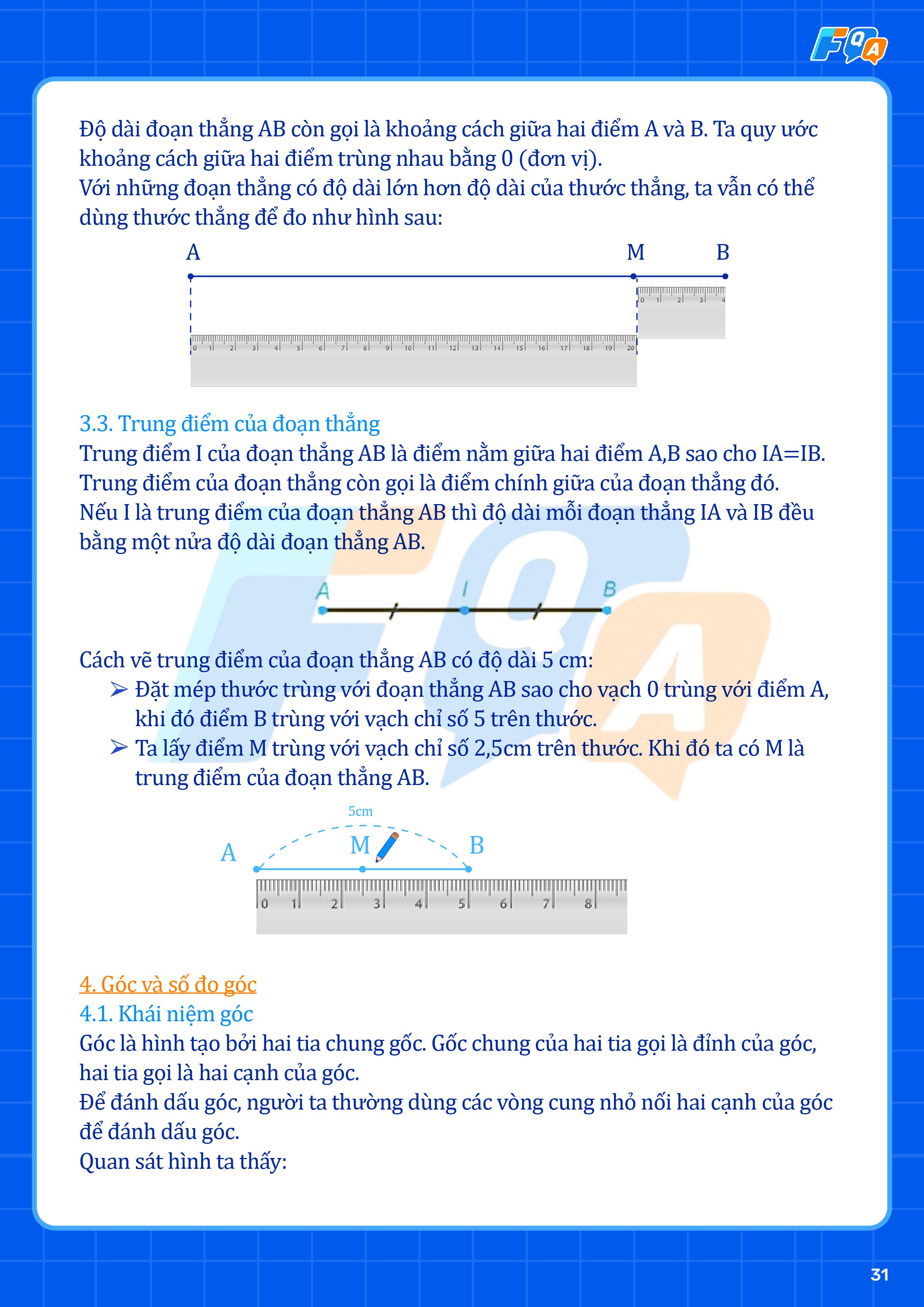 trung điểm của đoạn thẳng