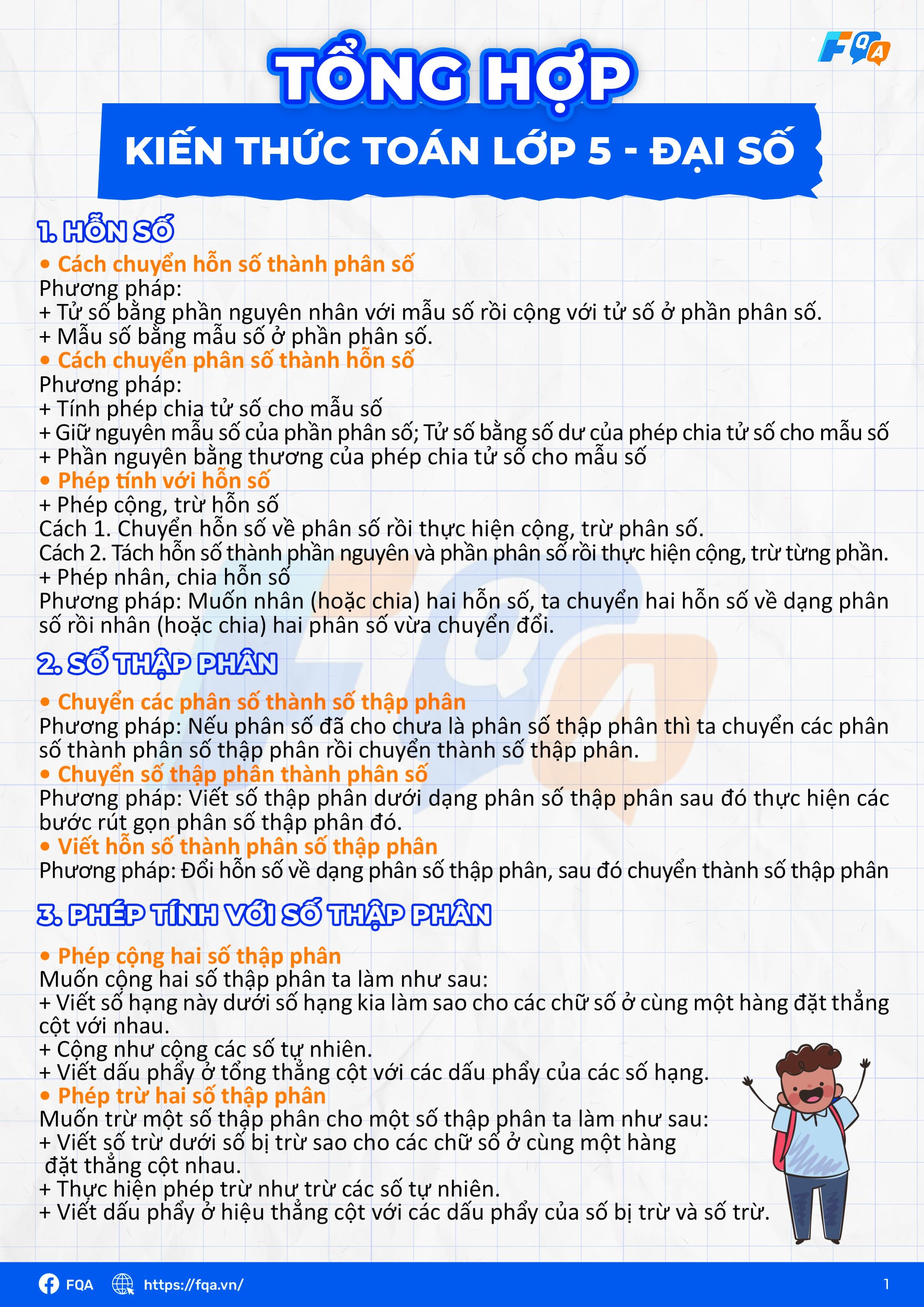 tổng hợp kiến thức Toán 5