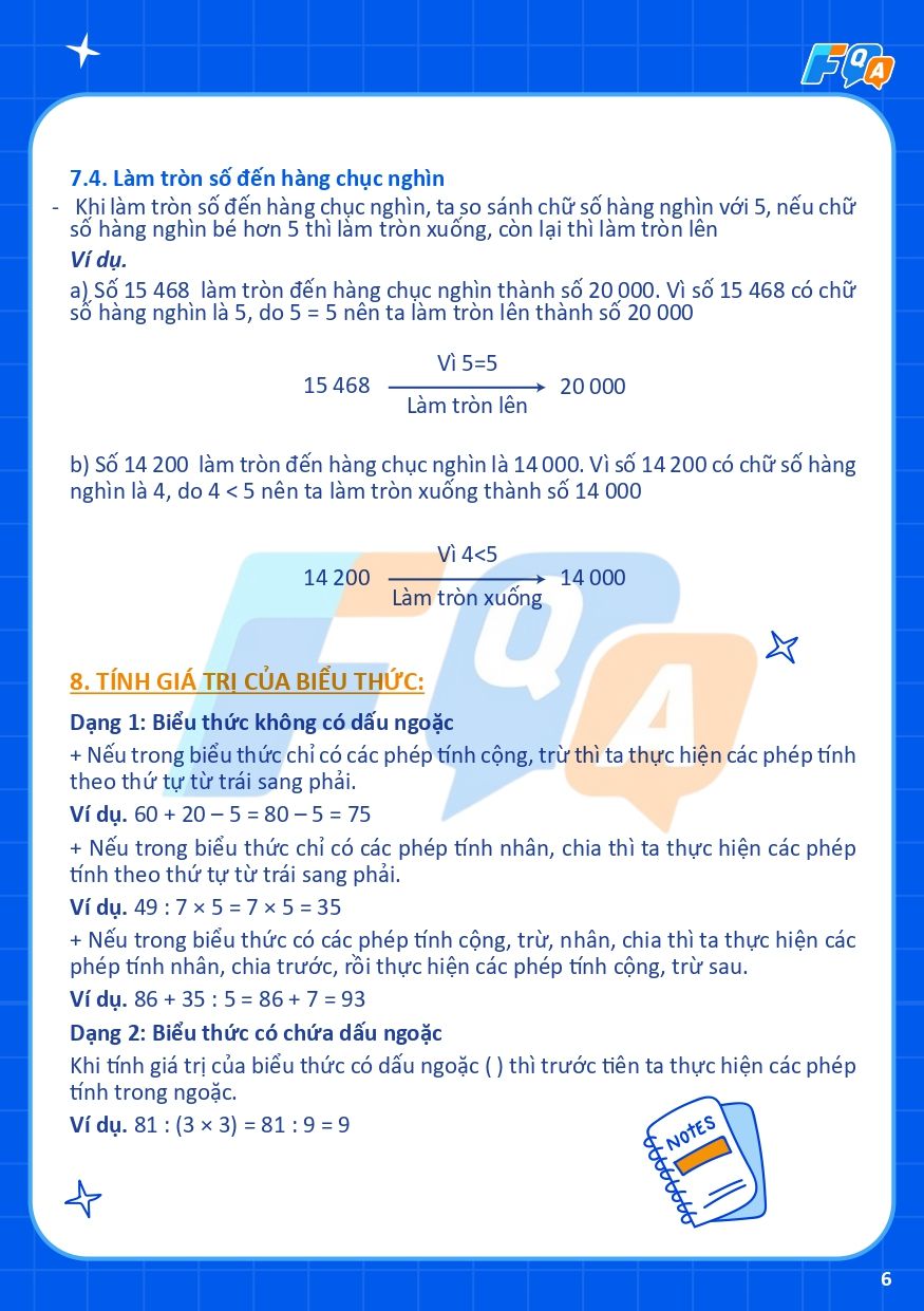 tổng hợp kiến thức toán lớp 3