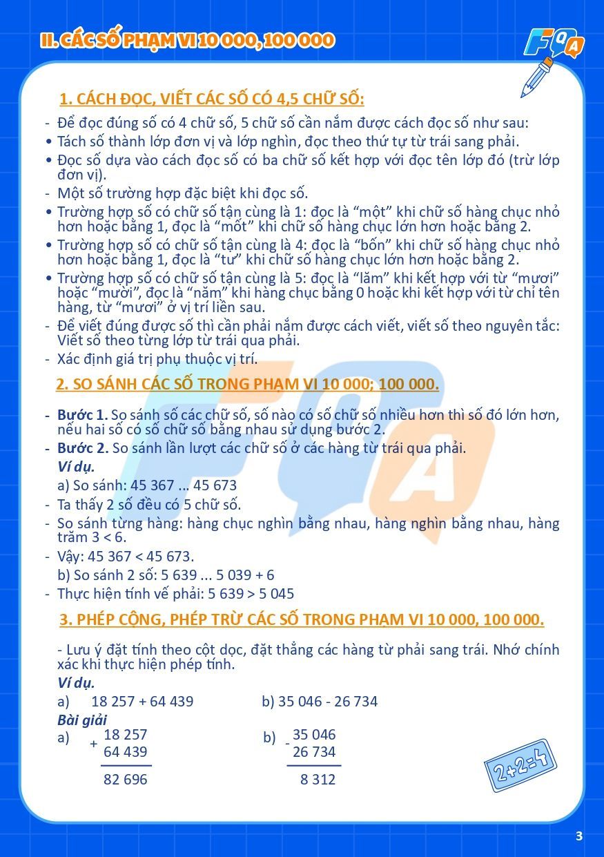 kiến thức toán lớp 3